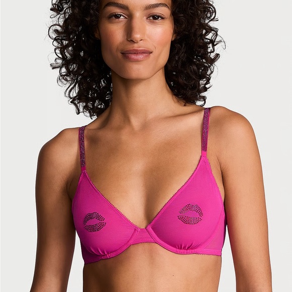 Victoria's Secret Fuchsia Kiss Underwire Bra - Picture 1 of 7
